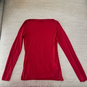 Intimissimi ultralight with cashmere Red Long Sleeve Top